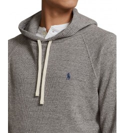 Men's Waffle-Knit Hoodie Gray $36.32 Sweatshirt