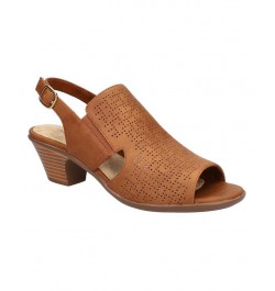 Women's Zelma Heeled Sandals Tan $30.00 Shoes