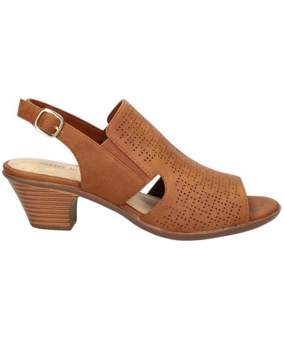 Women's Zelma Heeled Sandals Tan $30.00 Shoes