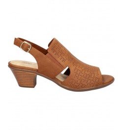 Women's Zelma Heeled Sandals Tan $30.00 Shoes