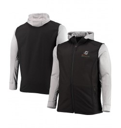 Men's Black, Gray Miami Dolphins Big and Tall Alpha Full-Zip Hoodie Jacket $36.55 Jackets