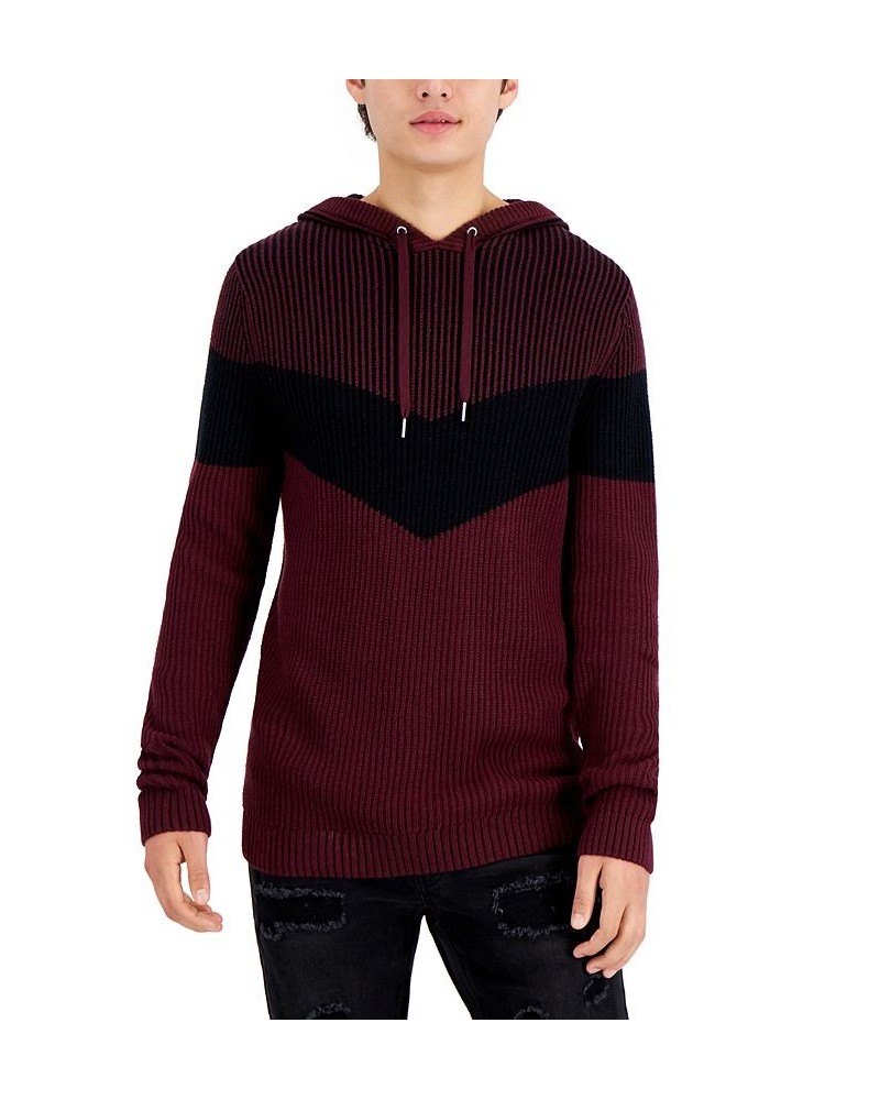 Men's Colorblocked Hoodie Sweater PD05 $19.62 Sweaters