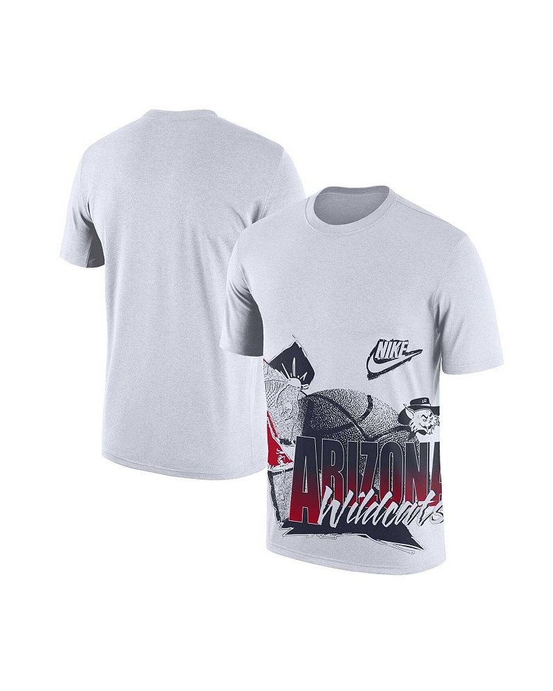 Men's White Arizona Wildcats Basketball 90s Hoop Max T-shirt $18.00 T-Shirts