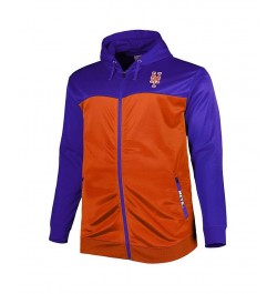 Men's Royal, Orange New York Mets Big and Tall Yoke Full-Zip Hoodie $49.49 Sweatshirt