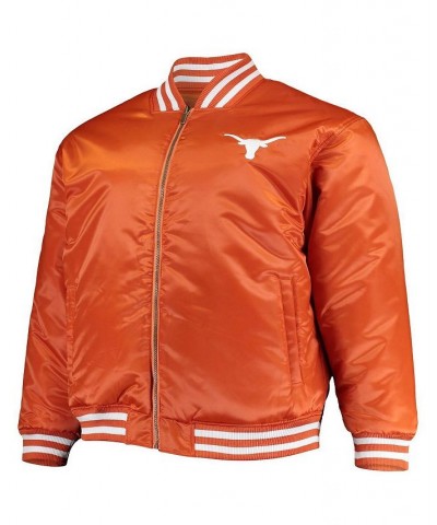 Men's Texas Orange, Black Texas Longhorns Big and Tall Reversible Satin Full-Zip Jacket $35.20 Jackets