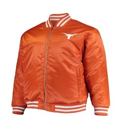 Men's Texas Orange, Black Texas Longhorns Big and Tall Reversible Satin Full-Zip Jacket $35.20 Jackets