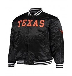 Men's Texas Orange, Black Texas Longhorns Big and Tall Reversible Satin Full-Zip Jacket $35.20 Jackets