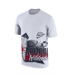 Men's White Arizona Wildcats Basketball 90s Hoop Max T-shirt $18.00 T-Shirts