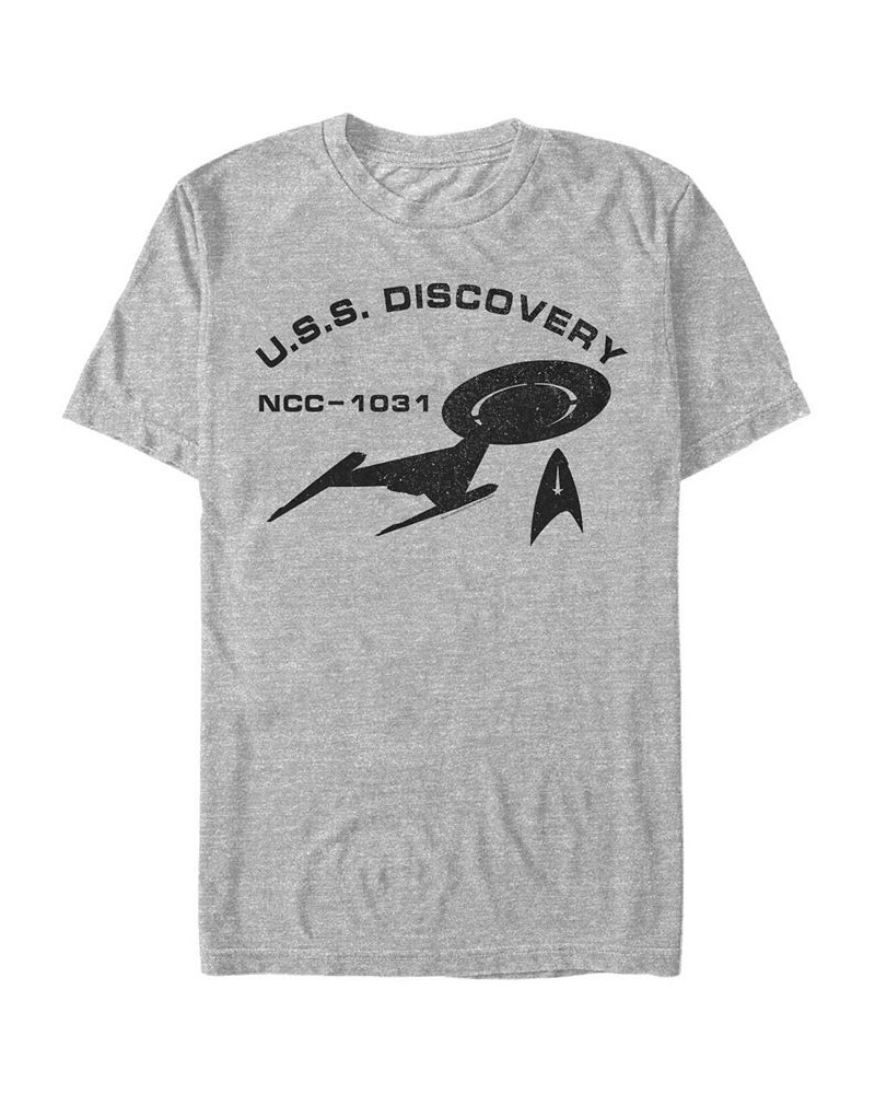 Star Trek Men's Discovery Logo U.S.S. Discovery Short Sleeve T-Shirt Gray $20.99 T-Shirts