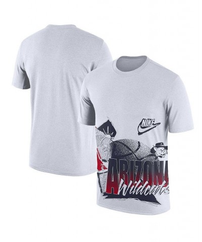 Men's White Arizona Wildcats Basketball 90s Hoop Max T-shirt $18.00 T-Shirts