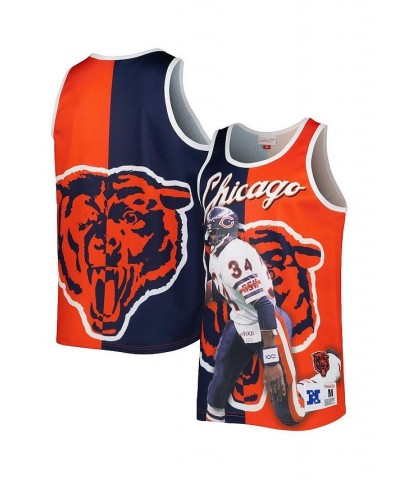 Men's Walter Payton Navy, Orange Chicago Bears Retired Player Graphic Tank Top $42.75 T-Shirts