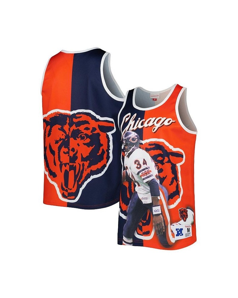 Men's Walter Payton Navy, Orange Chicago Bears Retired Player Graphic Tank Top $42.75 T-Shirts