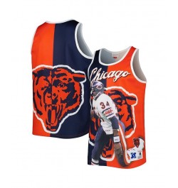 Men's Walter Payton Navy, Orange Chicago Bears Retired Player Graphic Tank Top $42.75 T-Shirts