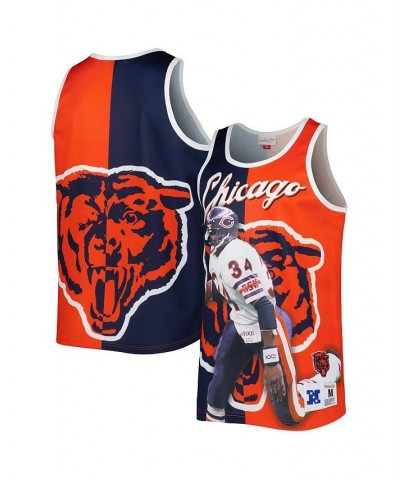 Men's Walter Payton Navy, Orange Chicago Bears Retired Player Graphic Tank Top $42.75 T-Shirts