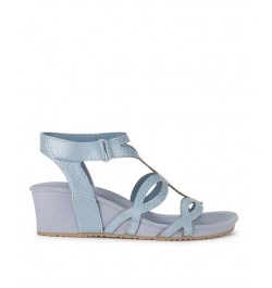 Women's Raeanne Wedge Sandal Blue $46.28 Shoes