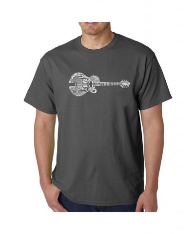 Men's Word Art T-Shirt - Country Guitar Black $19.24 T-Shirts