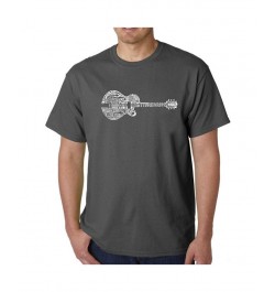 Men's Word Art T-Shirt - Country Guitar Black $19.24 T-Shirts