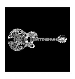 Men's Word Art T-Shirt - Country Guitar Black $19.24 T-Shirts