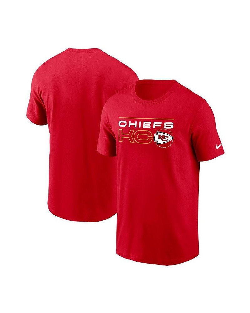 Men's Red Kansas City Chiefs Broadcast Essential T-shirt $15.68 T-Shirts