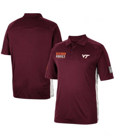 Men's Maroon Virginia Tech Hokies OHT Military-Inspired Appreciation Snow Camo Polo Shirt $29.40 Polo Shirts