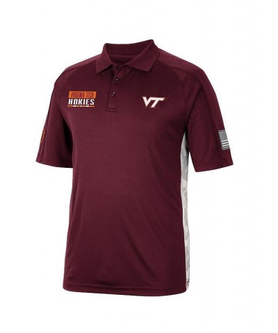 Men's Maroon Virginia Tech Hokies OHT Military-Inspired Appreciation Snow Camo Polo Shirt $29.40 Polo Shirts