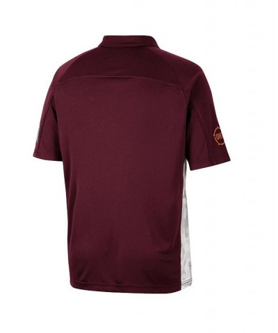 Men's Maroon Virginia Tech Hokies OHT Military-Inspired Appreciation Snow Camo Polo Shirt $29.40 Polo Shirts