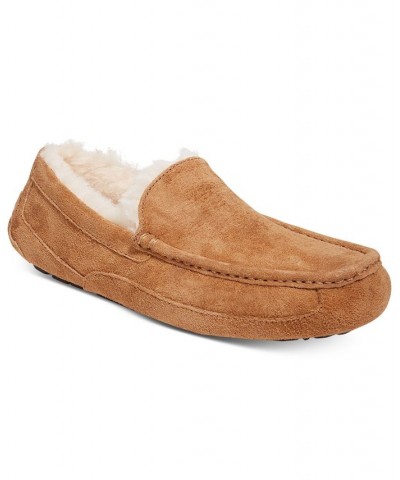 Men's Ascot Moccasin Slippers Brown $40.30 Shoes