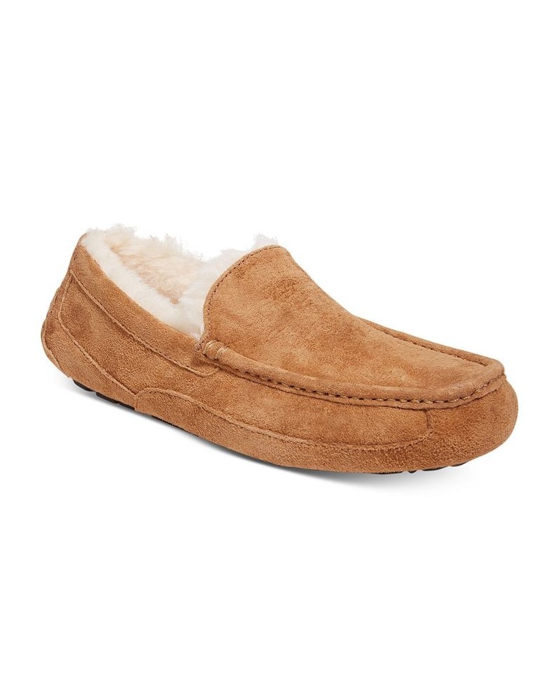 Men's Ascot Moccasin Slippers Brown $40.30 Shoes