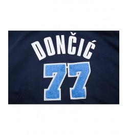 Men's Luka Doncic Navy Dallas Mavericks Name and Number Short Sleeve Pullover Hoodie $42.50 Sweatshirt