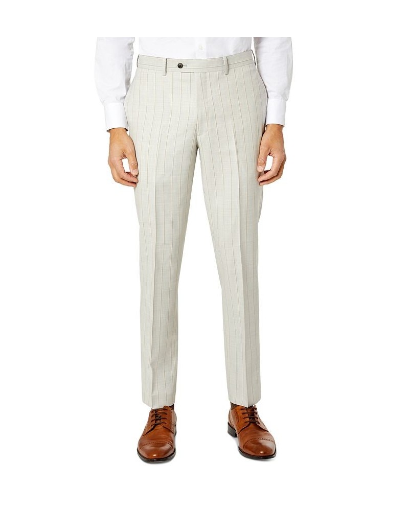 Men's Slim-Fit Wool Suit Pants Gray $34.45 Suits