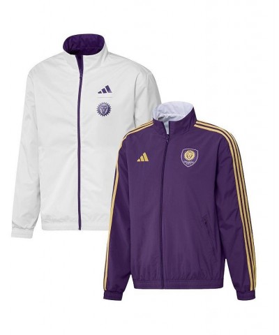 Men's Purple, White Orlando City SC 2023 On-Field Anthem Full-Zip Reversible Team Jacket $42.00 Jackets