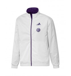 Men's Purple, White Orlando City SC 2023 On-Field Anthem Full-Zip Reversible Team Jacket $42.00 Jackets