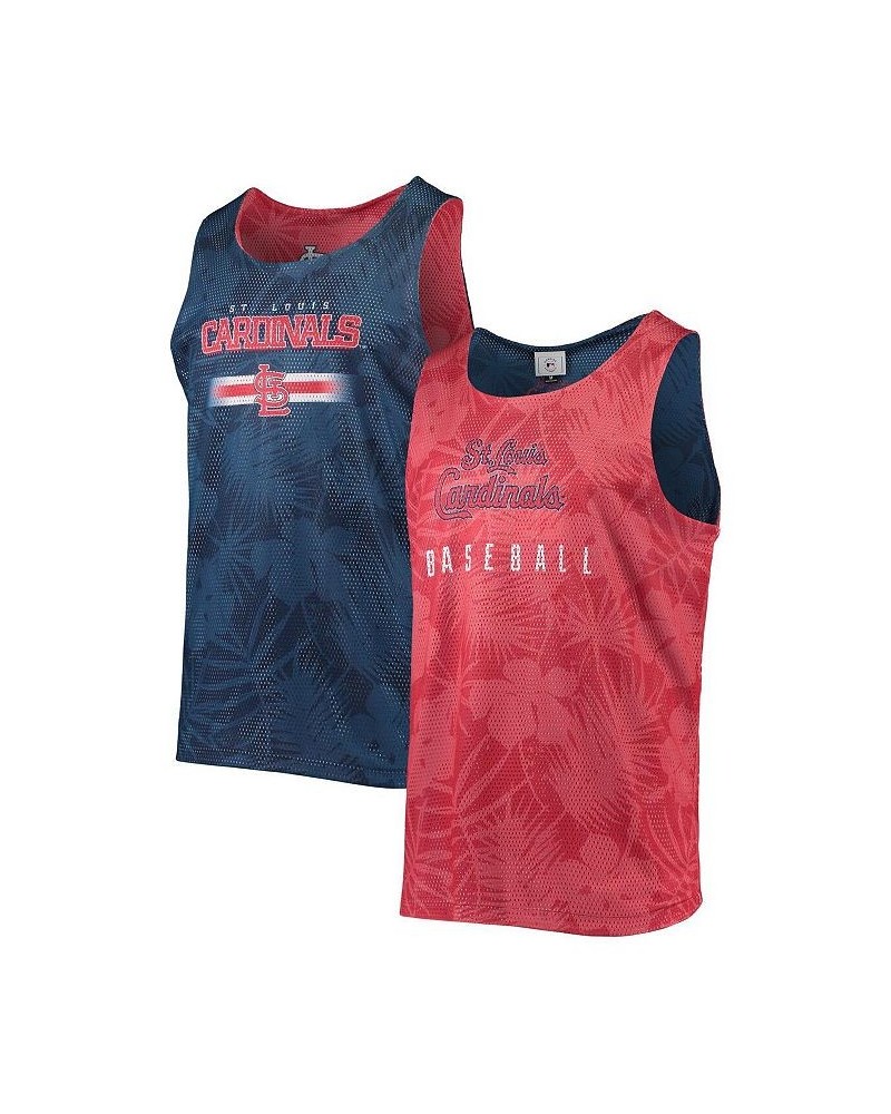 Men's Red St. Louis Cardinals Floral Reversible Mesh Tank Top $21.50 T-Shirts