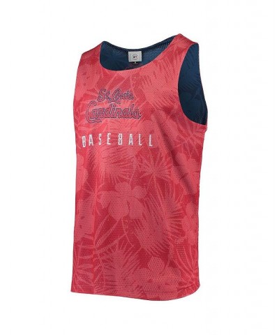 Men's Red St. Louis Cardinals Floral Reversible Mesh Tank Top $21.50 T-Shirts