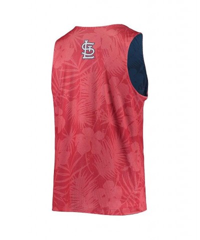 Men's Red St. Louis Cardinals Floral Reversible Mesh Tank Top $21.50 T-Shirts