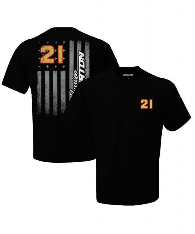 Men's Checkered Flag Black Harrison Burton Exclusive Tonal Flag T-shirt $18.24 T-Shirts