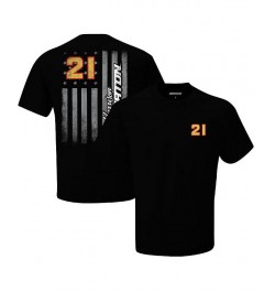 Men's Checkered Flag Black Harrison Burton Exclusive Tonal Flag T-shirt $18.24 T-Shirts