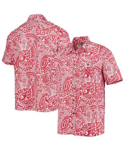 Men's Scarlet Nebraska Huskers Make Like A Tree Camp Button-Up Shirt $30.00 Shirts