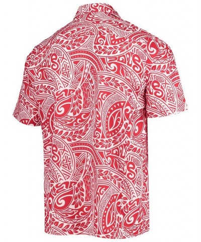 Men's Scarlet Nebraska Huskers Make Like A Tree Camp Button-Up Shirt $30.00 Shirts