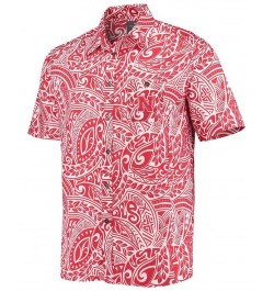 Men's Scarlet Nebraska Huskers Make Like A Tree Camp Button-Up Shirt $30.00 Shirts