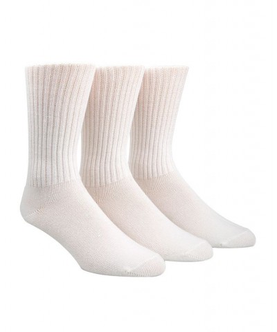 Men's Cotton Rich Casual Rib Crew Socks, 3-Pack Black $10.39 Socks