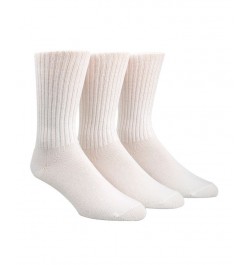 Men's Cotton Rich Casual Rib Crew Socks, 3-Pack Black $10.39 Socks