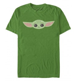 Men's Cute Face Short Sleeve Crew T-shirt Green $17.84 T-Shirts