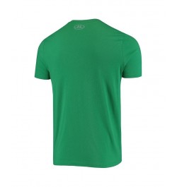 Men's Kelly Green Notre Dame Fighting Irish Wordmark Logo Performance Cotton T-shirt $26.99 T-Shirts