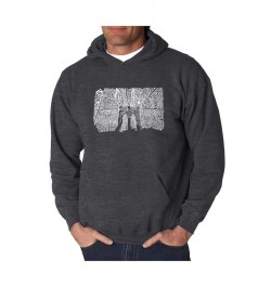 Men's Word Art Hoodie - Brooklyn Bridge Gray $24.60 Sweatshirt