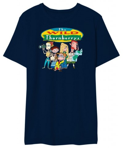 Wild Thornberrys Group Men's Graphic T-Shirt Blue $19.94 T-Shirts