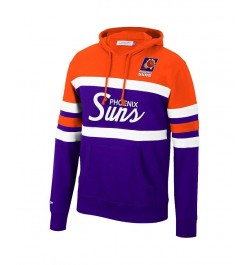 Men's Orange, Purple Phoenix Suns Hardwood Classics Head Coach Color Block Pullover Hoodie $57.60 Sweatshirt