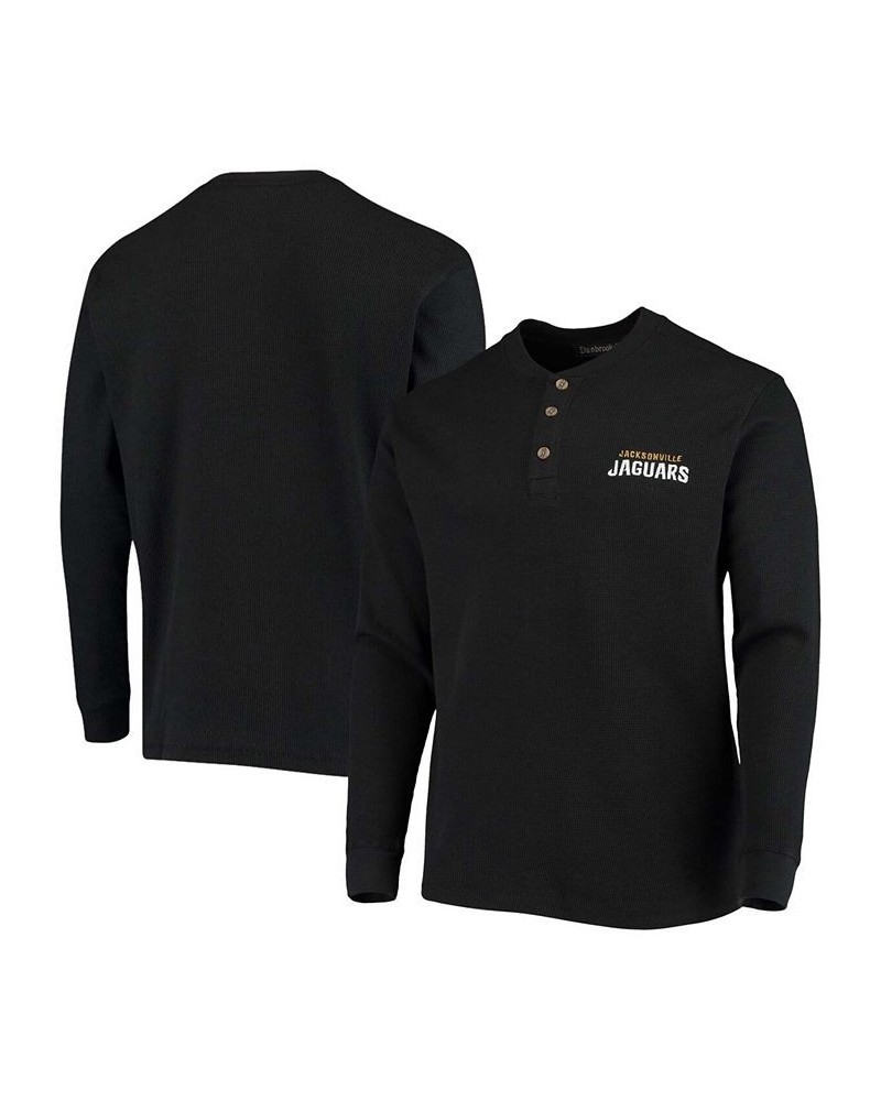 Men's Black Jacksonville Jaguars Maverick Thermal Henley Long Sleeve T-shirt $28.55 T-Shirts