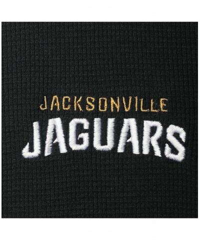 Men's Black Jacksonville Jaguars Maverick Thermal Henley Long Sleeve T-shirt $28.55 T-Shirts