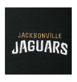 Men's Black Jacksonville Jaguars Maverick Thermal Henley Long Sleeve T-shirt $28.55 T-Shirts